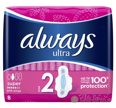 ALWAYS ULTRA SUPER PLUS 8 hygienické vložky 1x8 ks