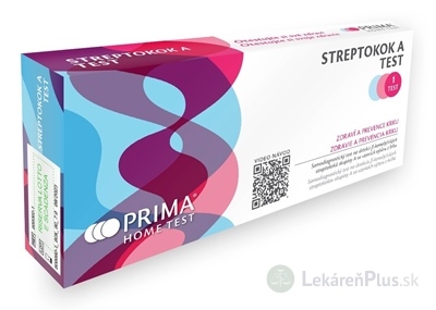 PRIMA Home test STREPTOKOK A samodiagnostický test z výteru z hrdla, 1x1 ks