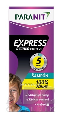 PARANIT EXPRESS ŠAMPÓN 100 ml + hrebeň, 1x1 set