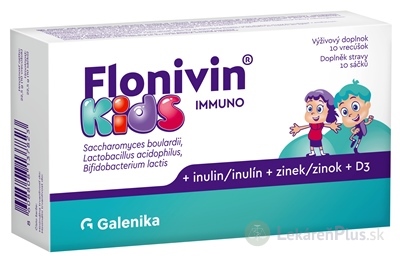 Flonivin KIDS IMMUNO prášok (prospešné baktérie + inulín + zinok + D3) vrecúška 1x10 ks