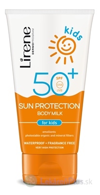 Lirene SUN PROTECTION Kids SPF 50+ opaľovacie telové mlieko pre deti 1x150 ml