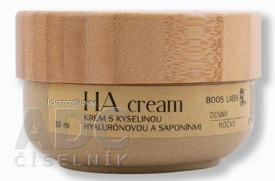 HA cream - Boos Labs krém s kyselinou hyalurónovou a saponínmi (inov.2023) 1x50 ml