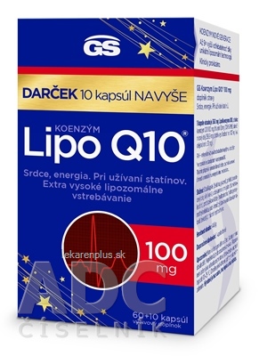 GS Koenzým Lipo Q10 100 mg cps 60+10 navyše (70 ks)