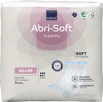 ABENA Abri-Soft Superdry podložka absorpčná, 60x90 cm, savosť 1500 ml, 1x30 ks