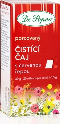 DR. POPOV ČAJ ČISTIACI S ČERVENOU REPOU nálevové vrecúška 20x1,5 g (30 g)