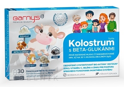 Barnys KOLOSTRUM s beta-glukánmi forte cps 1x30 ks