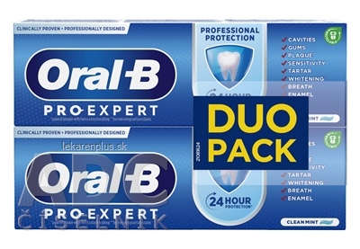 Oral-B PRO-EXPERT PROFESSIONAL PROTECTION DUO zubná pasta, Clean Mint 2x75 ml