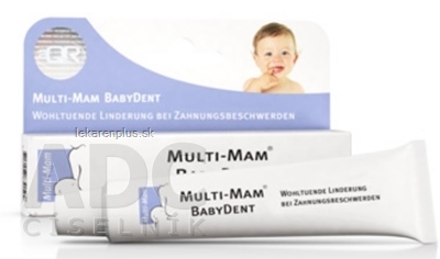 MULTI-MAM BABYDENT gél bioadhezívny na prerezávajúce sa zúbky, 1x15 ml