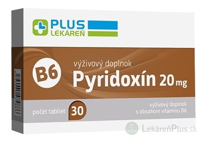 PLUS LEKÁREŇ Pyridoxín 20 mg tbl s vitamínom B6 1x30 ks