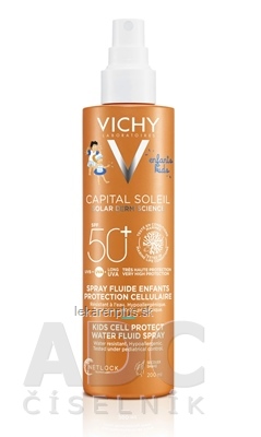 VICHY CAPITAL SOLEIL Fluidný sprej Deti SPF50+ vodeodolný sprej pre deti s ochranným faktorom 1x200 ml