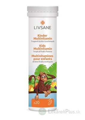 LIVSANE A-Z Multivitamín pre deti tbl eff (šumivé tablety) 1x20 ks