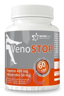 NUTRICIUS VenoSTOP tbl (Diosmín 450 mg + Hesperedín 50 mg) 1x60 ks