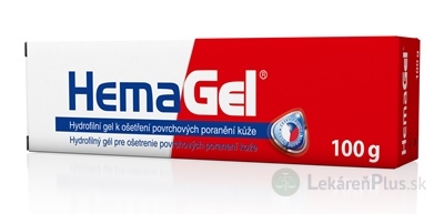 HemaGel gél na ošetrenie povrchových poranení 1x100 g