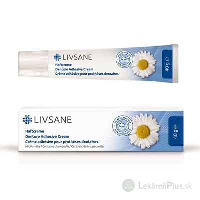 LIVSANE Extra silný fixačný krém na zubné protézy 1x40 g