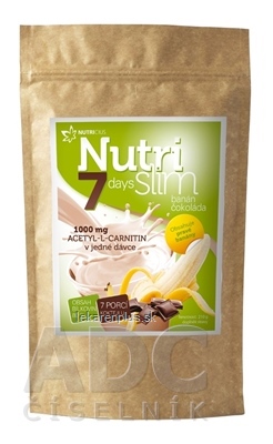 NUTRICIUS NutriSlim Banán - Čokoláda prášok na prípravu koktailu (7 porcií) 1x210 g