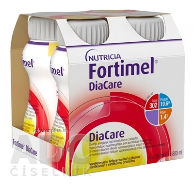 Fortimel DiaCare s vanilkovou príchuťou 4x200 ml (800 ml)