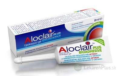 Aloclair PLUS BIOADHESIVE upokojujúci gél pri aftách a drobných poraneniach úst 1x8 ml