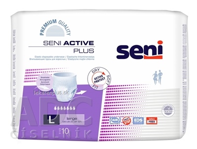 Seni ACTIVE PLUS Large 3 navliekacie nohavičky (obvod 100-135 cm, savosť 2000 ml) 1x10 ks