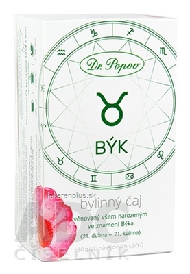 Dr. Popov Bylinný čaj BÝK nálevové vrecúška 20x1,5 g (30 g)