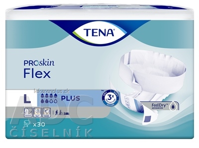 TENA Flex Plus L inkontinenčné nohavičky s rýchloupevňovacím pásom (inov.2022) 1x30 ks