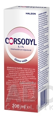 CORSODYL 0,1% ústna voda 1x200 ml