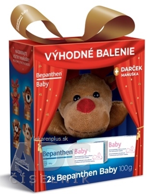 Bepanthen Baby masť 2x100 g + darček: plyšák maňuška, 1x1 set