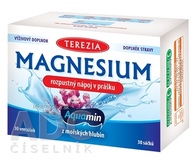 TEREZIA Magnesium Aquamin rozpustný nápoj v prášku 1x30 ks