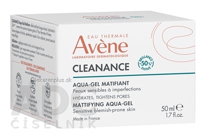 AVENE CLEANANCE Zmatňujúci AQUA-GÉL citlivá pleť so sklonom k nedokonalostiam 1x50 ml