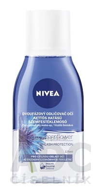 NIVEA Dvojfázový ODLIČOVAČ očí Cornflower pre citlivú oblasť očných partií 1x125 ml