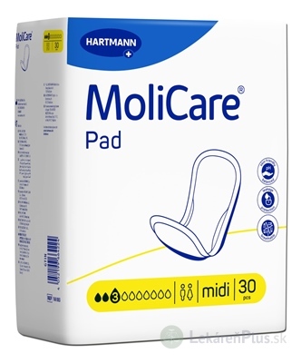 MoliCare Pad 3 kvapky (midi) inkontinenčné vložky 1x30 ks