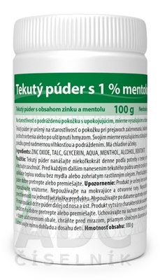 VULM Tekutý púder s 1 % mentolu (kozmetický výrobok) 1x100 g