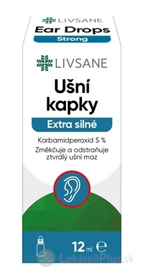 LIVSANE Ušné kvapky Extra Silné s karbamidperoxidom 1x12 ml