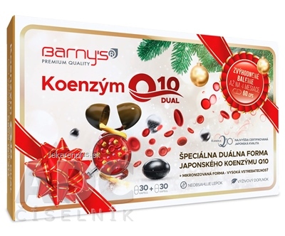 Barnys KOENZÝM Q10 DUAL 60 mg cps (vianočné balenie) 2x30 (60 ks)