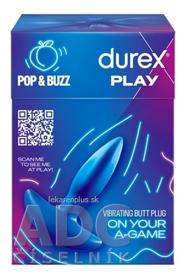 DUREX PLAY POP & BUZZ vibračný análny kolík 1x1 ks