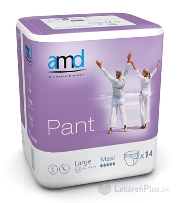 amd Pant Maxi Large plienkové nohavičky navliekacie, obvod bokov 90 - 150 cm, nasiakavosť 2300 ml, 1x14 ks