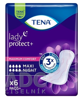 TENA Lady Protect+ Maxi Night inkontinenčné vložky na noc 1x6 ks