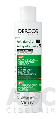 VICHY DERCOS ANTI-DANDRUFF DS 2in1 šampón a kondicionér proti lupinám pre citlivú pokožku vlasov 1x200 ml