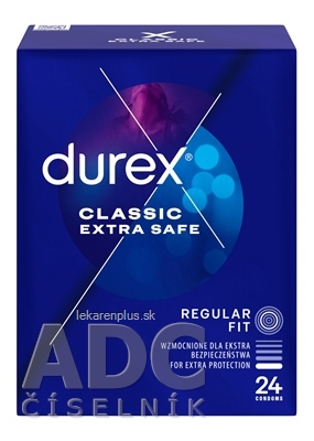 DUREX Classic Extra Safe kondóm regular fit 1x24 ks