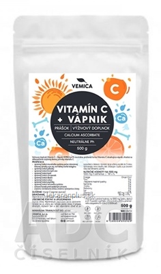 VEMICA VITAMÍN C + VÁPNIK prášok 1x500 g