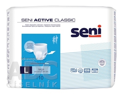 Seni ACTIVE CLASSIC Large nohavičky navliekacie, absorpčné, obvod 100-135 cm, 1x10 ks