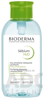 BIODERMA Sébium H2O PUMPA micelárna pleťová voda na mastnú a zmiešanú pleť 1x500 ml