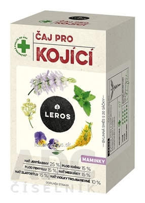 LEROS ČAJ PRE DOJČIACE MAMIČKY nálevové vrecká (inov. 2021) 20x1,5 g (30 g)