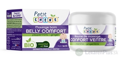 Petit CHENE Massage balm BELLY COMFORT masážny balzam mäta - zázvor 1x40 ml