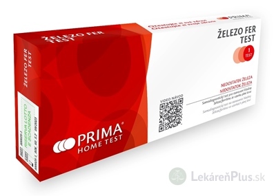 PRIMA Home test ŽELEZO FER TEST samodiagnostický test z krvi, 1x1 ks