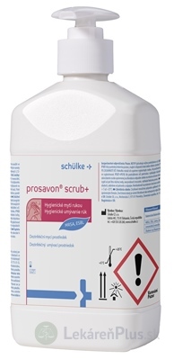 Prosavon scrub+ dezinfekčný umývací prostriedok, s dávkovačom 1x500 ml