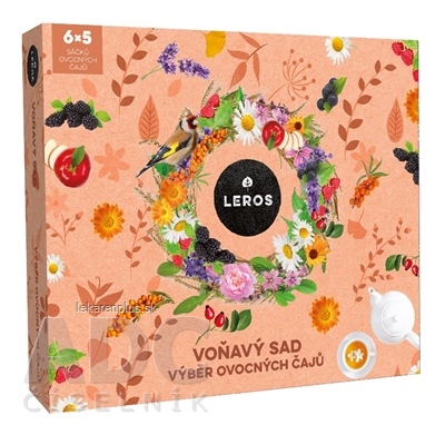 LEROS VOŇAVÝ SAD 6 druhov ovocných čajov po 5 vrecúšok, 1x1 set