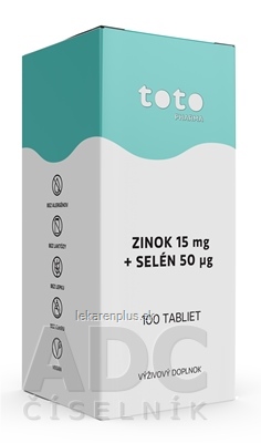 TOTO ZINOK 15 mg + SELÉN 50 µg tbl 1x100 ks