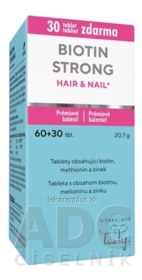 Vitabalans BIOTIN STRONG HAIR & NAIL tbl 60+30 zdarma (90 ks)