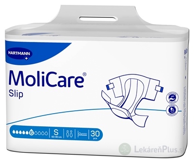 MoliCare Slip 6 kvapiek S inkontinenčné nohavičky, 60 - 90 cm, 1437 ml, 1x30 ks