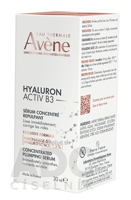 AVENE HYALURON ACTIV B3 Sérum koncentrované vyhladzujúce 1x30 ml